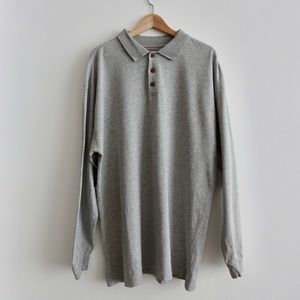 Tommy Bahama 100% Cotton Long Sleeve 3 Button Polo